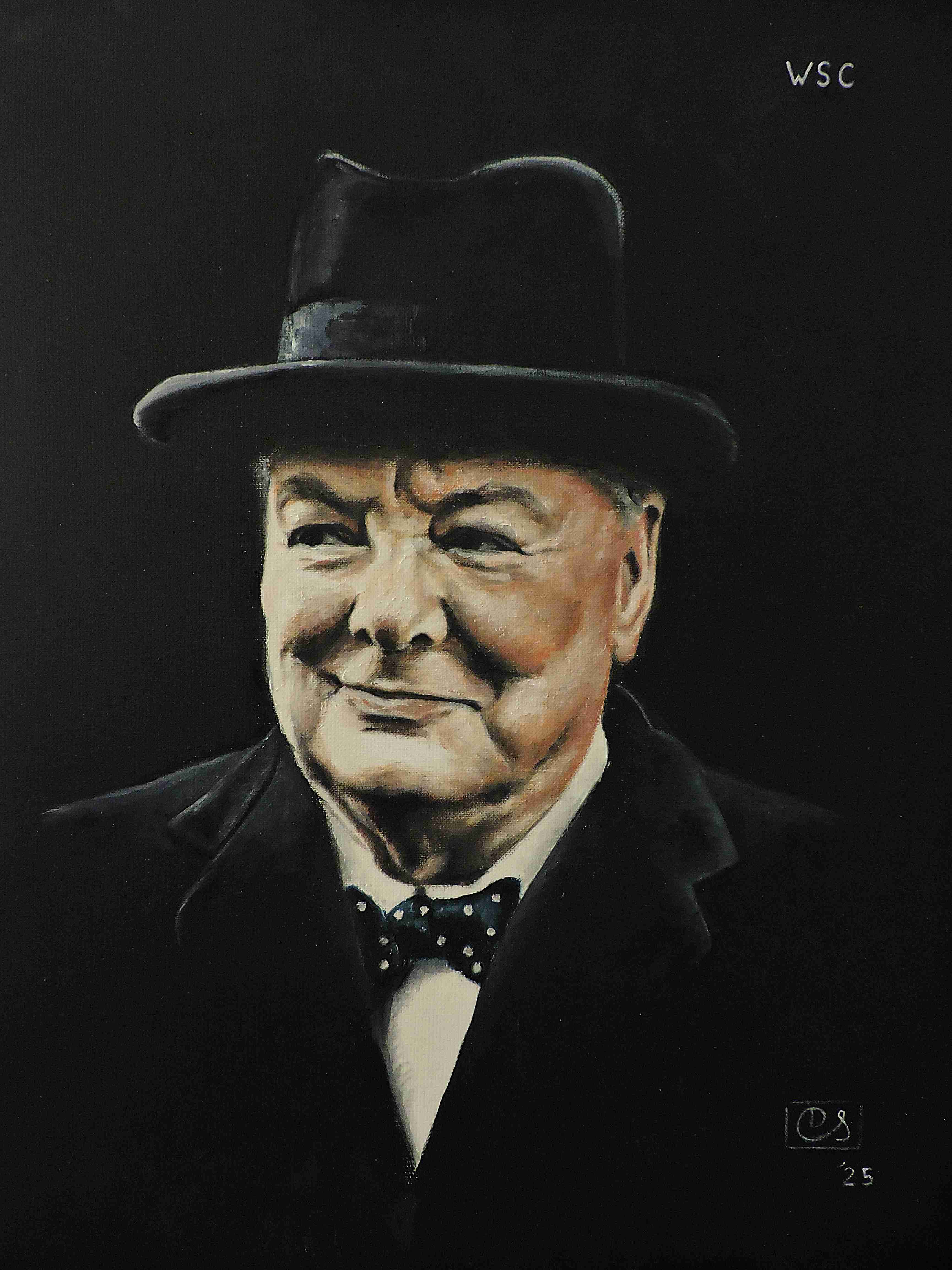 Winston Spencer Churchill - hat & bow tie - Donald Sheridan